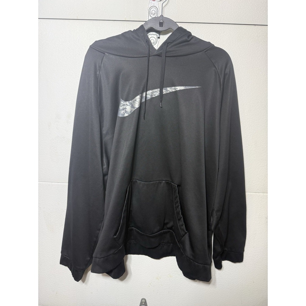 Nike Dri-FIT Big Swoosh Pullover Hoodie Black XXL